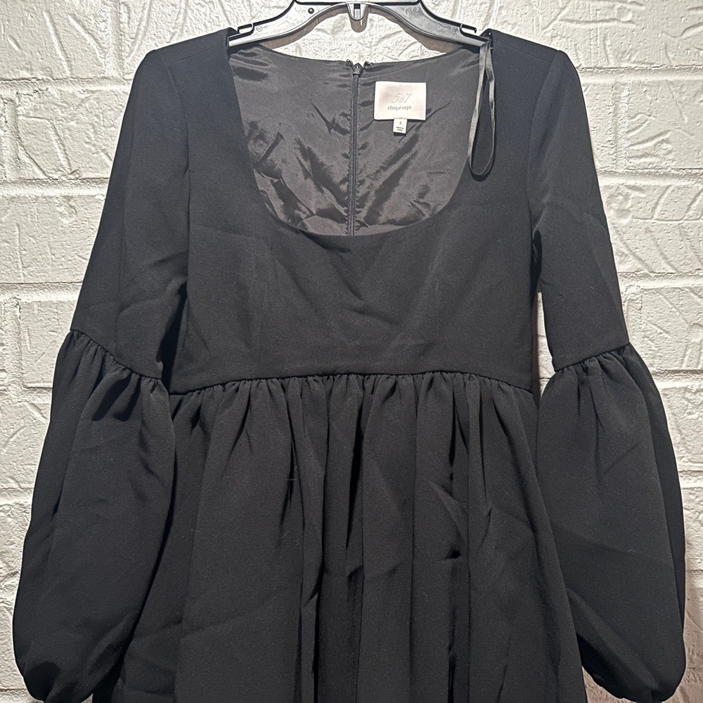New Cinq à Sept Dorina Long Sleeve Empire Waist Minidress Size 2 - Picture 4 of 13